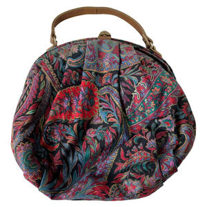 Richmark Vintage Satchel Hobo Paisley Floral Handbag Purse
